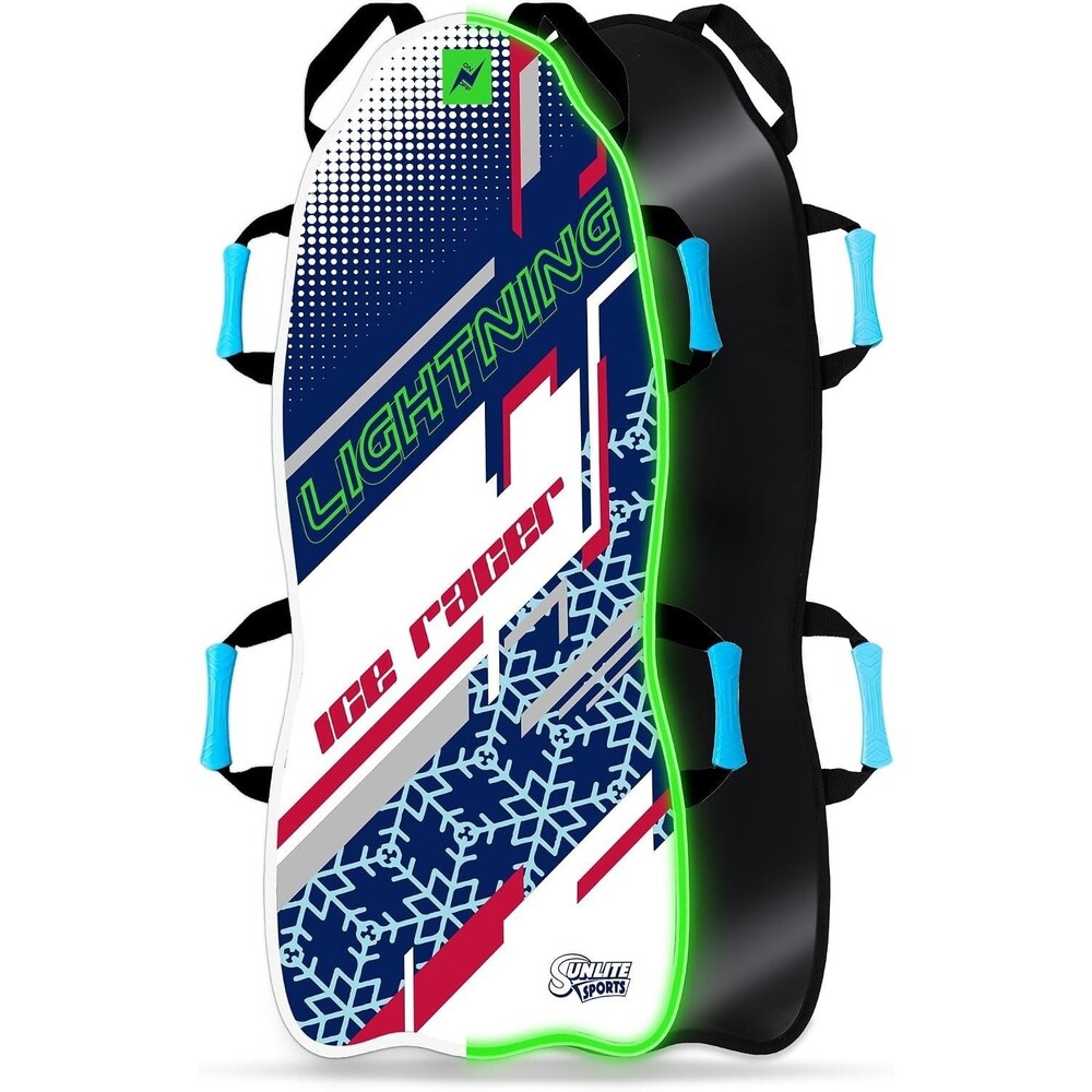 Sunlite Sports 45-47" Heavy Duty LED Snow Sled, Ultra Portable, Strong Durable,